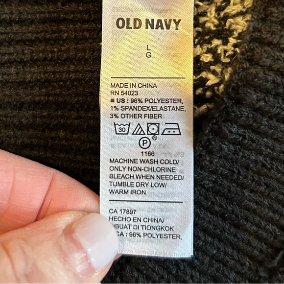 NEW Old Navy Cozy Printed Sweater for Pets in Black Buffalo Plaid SZ Large - Picture 7 of 9